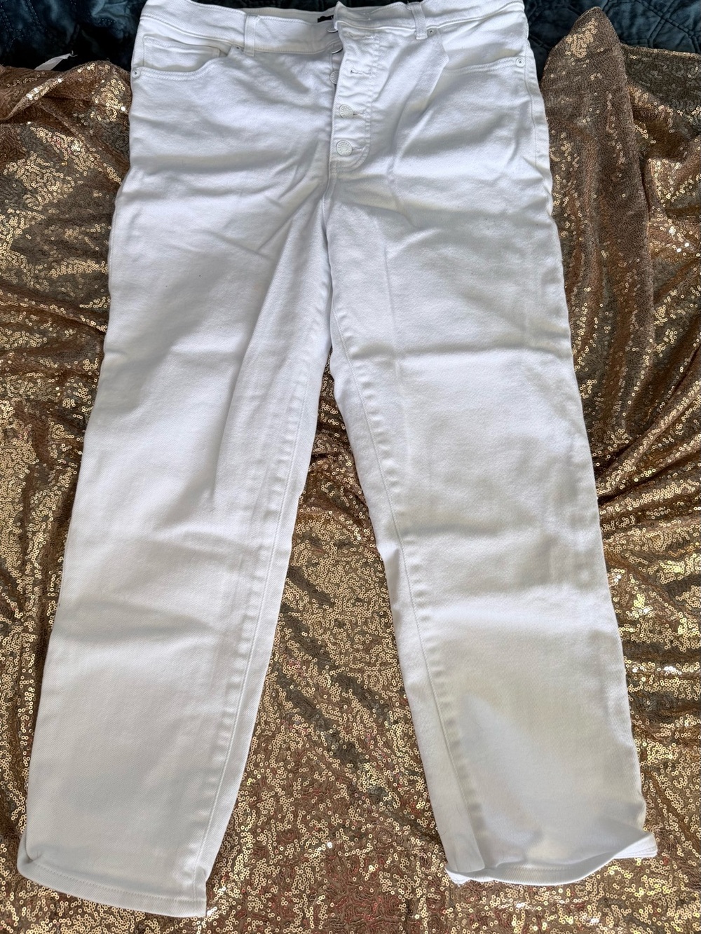 Express Women’s Straight Leg White Jeans